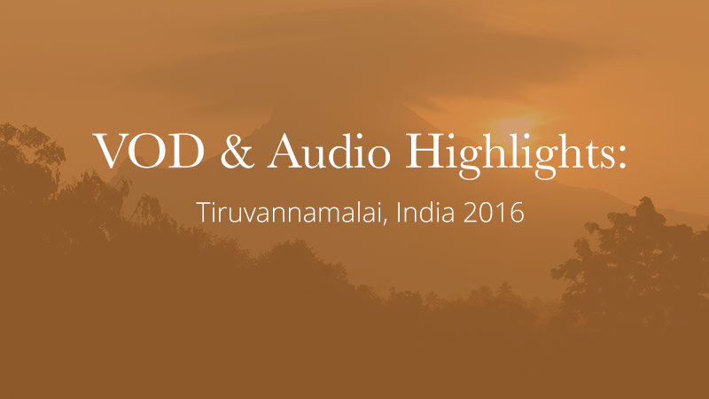 Video & Audio Highlights: Tiruvannamalai, India Seminar 2016